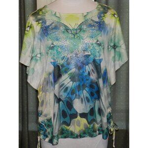 Cato size 18W / 20W embellished buttterfly top cinch ties on sides plus size